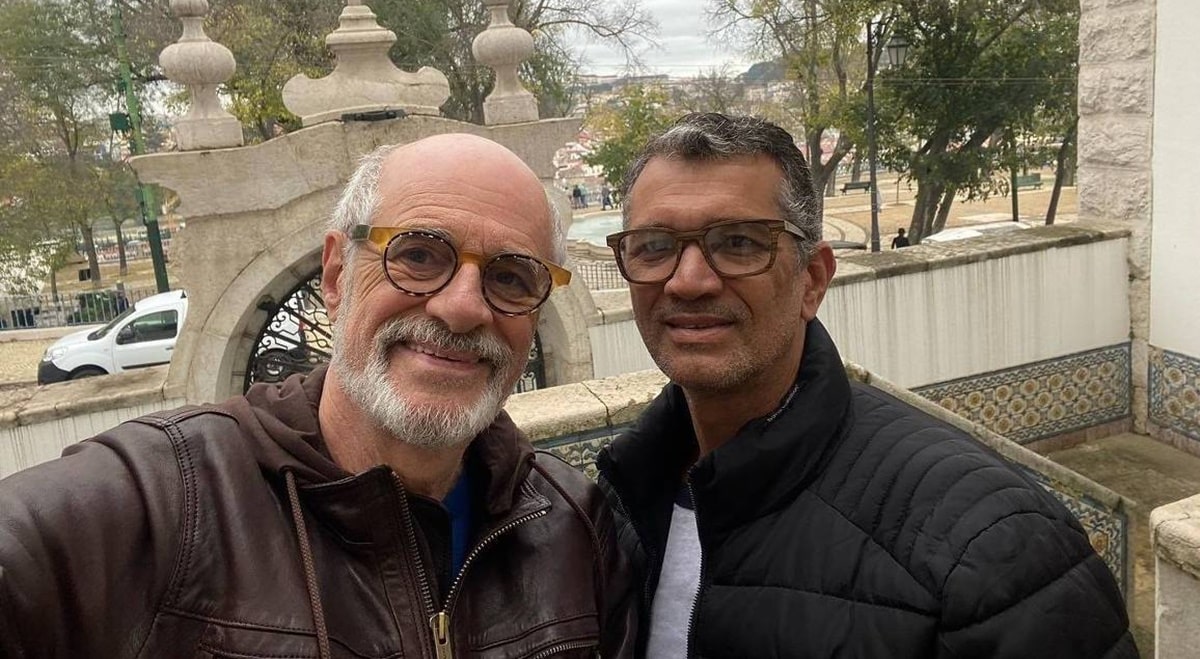 Marcos Caruso, de 70, casou em Portugal com Marcos Paiva, de 55 