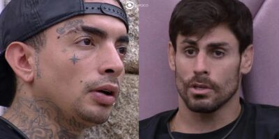 Imagem do post Urgente: MC Guimê e Cara de Sapato são expulsos ao vivo por Tadeu Schmidt do BBB23