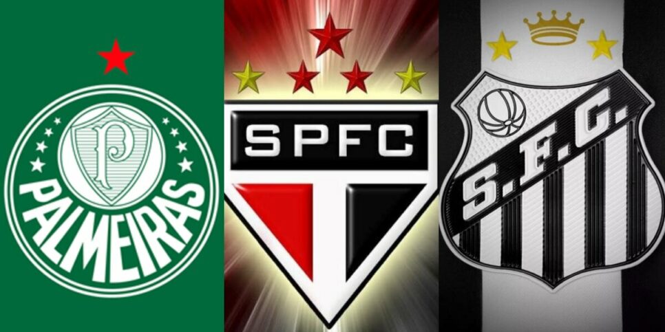 Logo do Palmeiras, São Paulo e Santos (Foto: Reprodução / Internet)