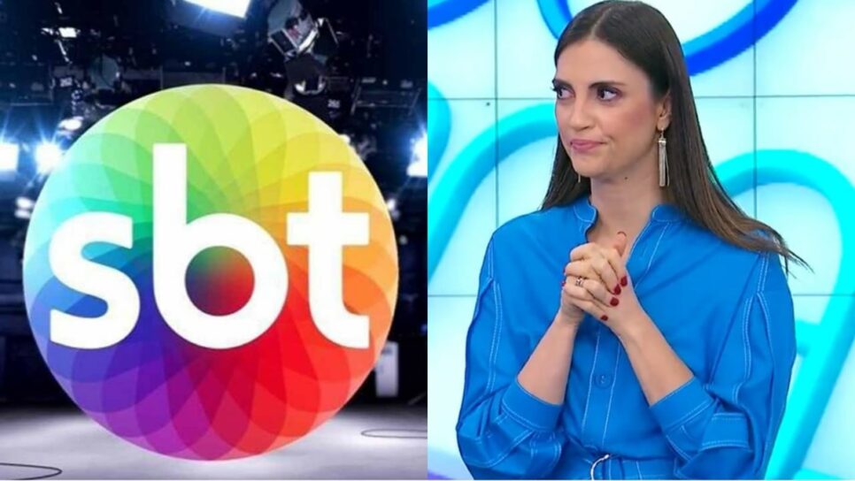 Chris Flores corta programa e anuncia evacuação do SBT (Foto: Montagem HoraDoBenefício)