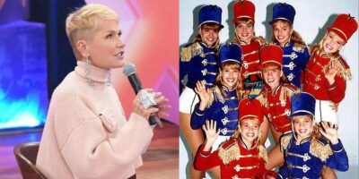 Xuxa no Altas Horas e Paquitas, suas assistentes de palco na Globo (Foto: Reprodução / Globo)