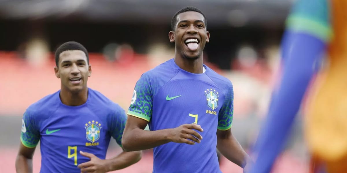 Seleção brasileira está a um passo de vencer Sul-Americana Sub 17 (Imagem Reprodução Rafael Ribeiro/CBF)