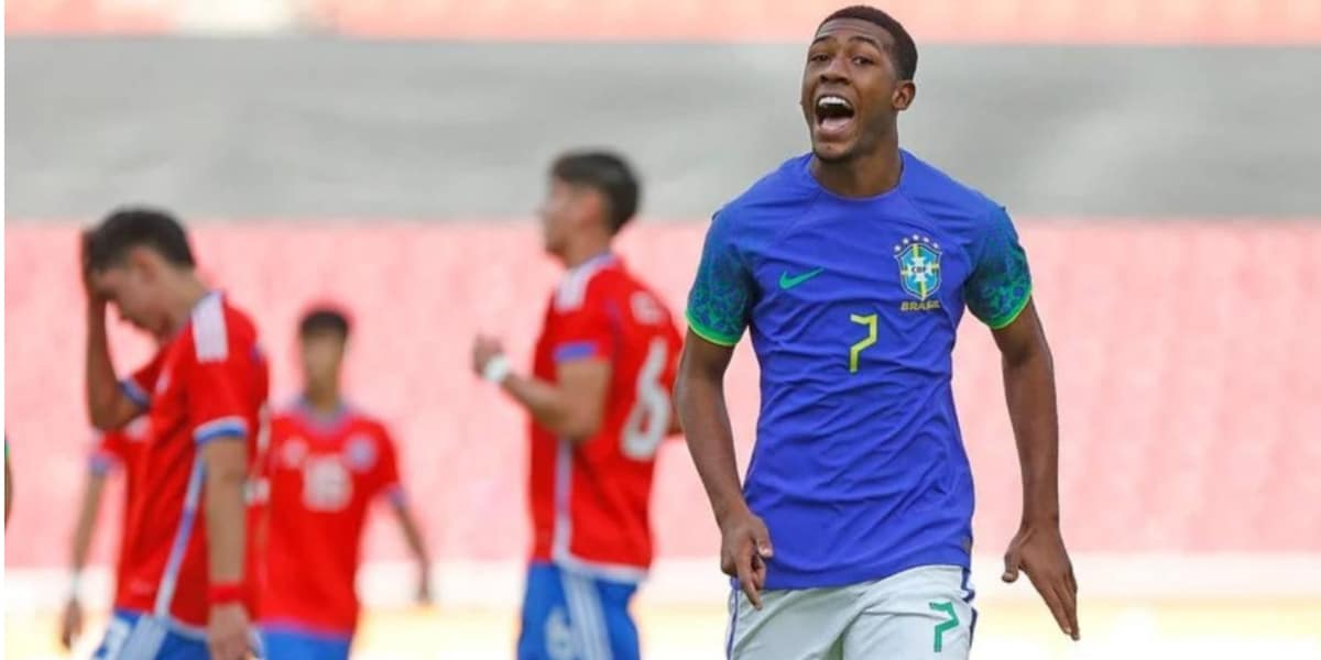 Seleção brasileira está a um passo de vencer Sul-Americana Sub 17 (Imagem Reprodução Rafael Ribeiro/CBF)