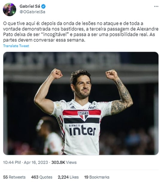 Jornalista traz boa notícia sobre jogador que está disponível no mercado da bola 