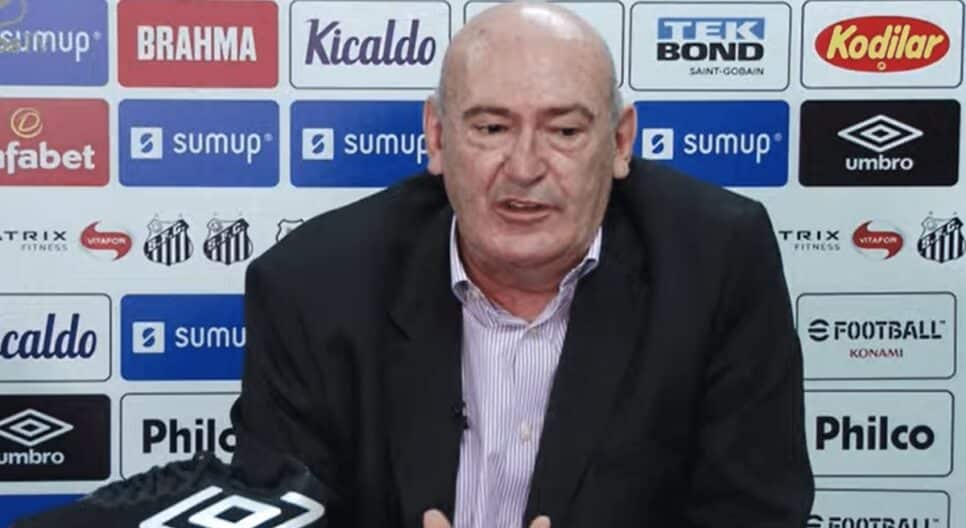 Andrés Rueda se dá mal e atacante importante fecha com rival (Foto: Reprodução/ Santos TV)
