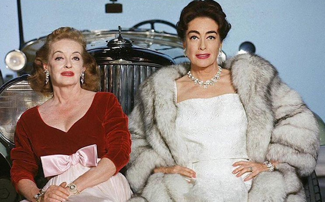 As atrizes Bette Davis e Joan Crawford nos bastidores de 'O Que Terá Acontecido a Baby Jane?'