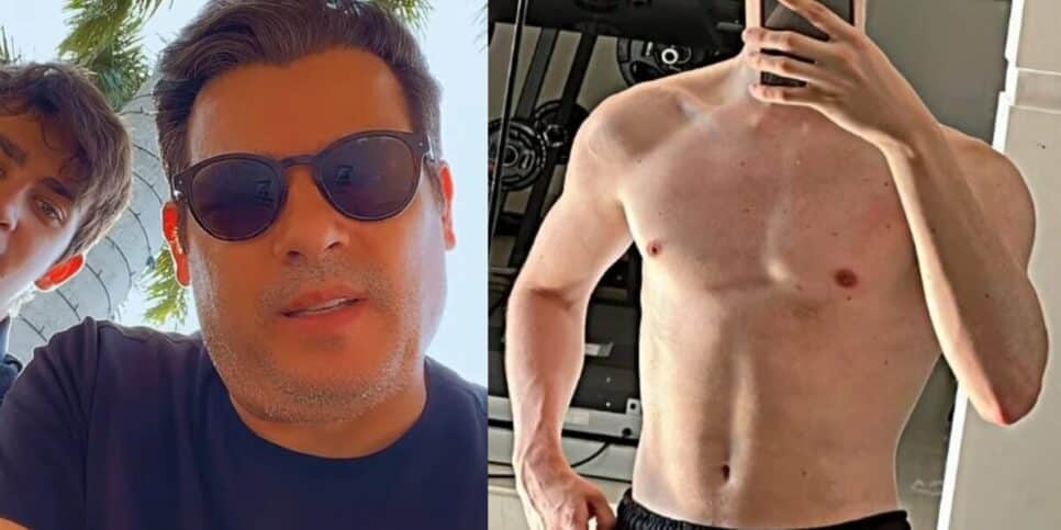 Filho de Celso Portiolli chama atenção (Foto: Reprodução / Instagram / Montagem HoraDoBenefício)