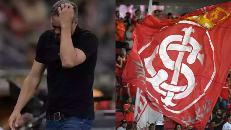 Eduardo Coudet decepcionado e torcida do Inter
