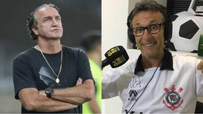 O técnico Cuca e o Craque Neto (Fotos: Reprodução/ Pedro Souza/ Atlético-MG/ YouTube/ Montagem)