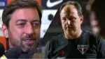 Duílio, presidente do Crinthians, comenta sobre Rogério Ceni (Fotos: Reprodução/ YouTube/ Montagem)