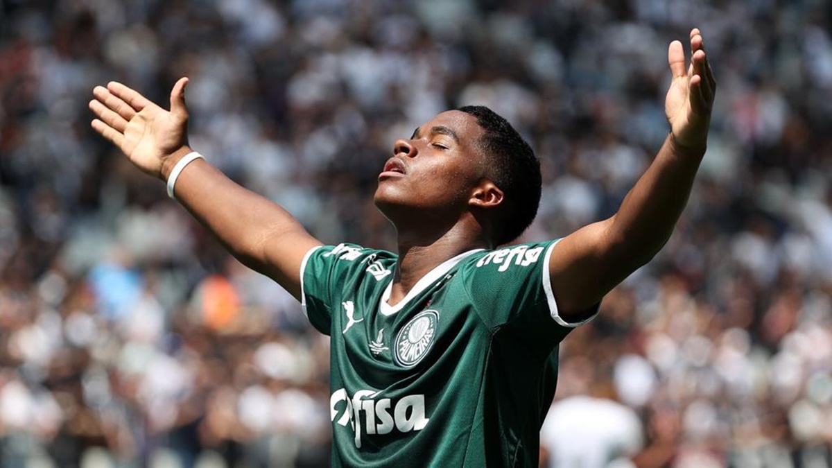 Situação de Endrick do Palmeiras preocupa o Real Madrid (Foto: Reprodução)