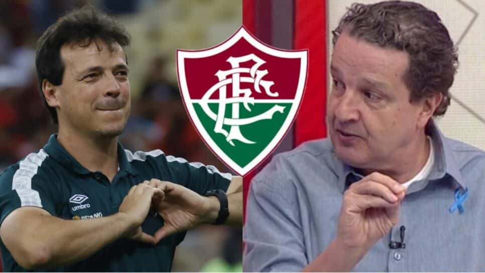 O técnico do Fluminense, Fernando Diniz, e o jornalista esportivo, Juca Kfouri