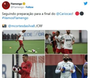 Rubro-Negro tem jogo decisivo neste domingo (09) (Foto: Reprodução / Twitter)