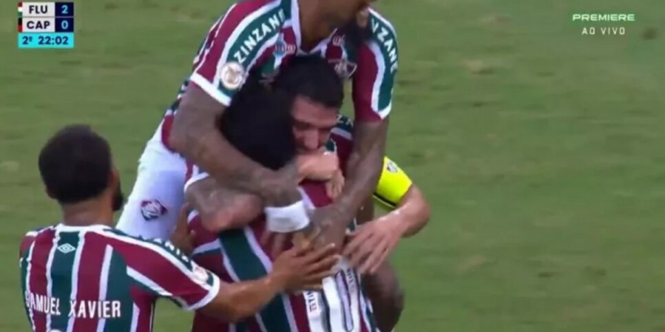 Nino fez golaço para o Fluminense em partida contra o Athletico (Foto: Reprodução)