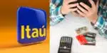 Logo do Itaú e homem endividado (Foto: Reprodução / Internet / Montagem HoraDoBenefício)