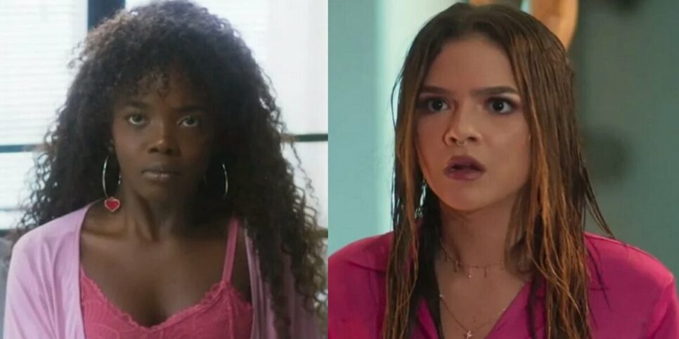 Kate e Guiga em cenas de Vai na Fé (Foto: Reprodução / Globo)