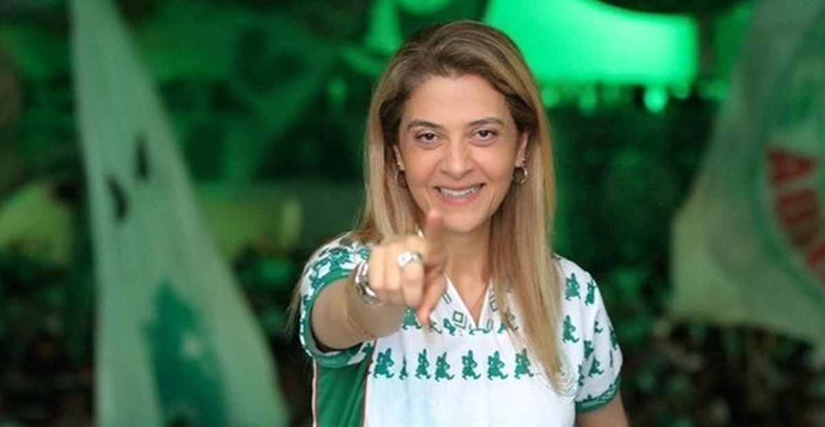 A presidente do Verdão venceu disputa contra o Flamengo e o Corinthians (Foto: Reprodução/ Twitter/ Palmeiras)