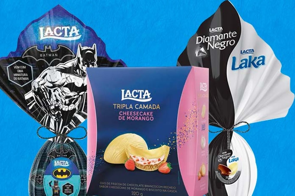 Ovos de Páscoa da marca Lacta