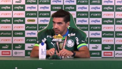 Abel Ferreira durante coletiva do Palmeiras (Foto: Reprodução/Youtube)