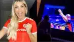 Renata Fan é torcedora do Inter e teve vídeo exposto comemorando classificação (Fotos: Reprodução/ Instagram/ Montagem)