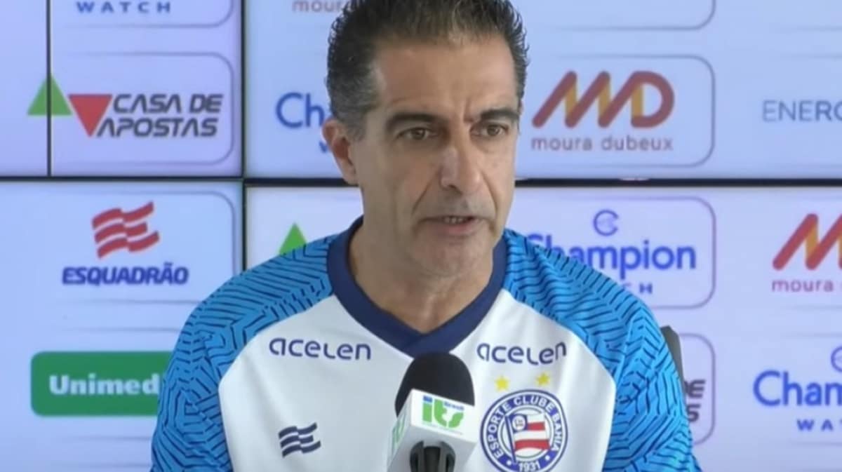 O técnico do Bahia, Renato Paiva