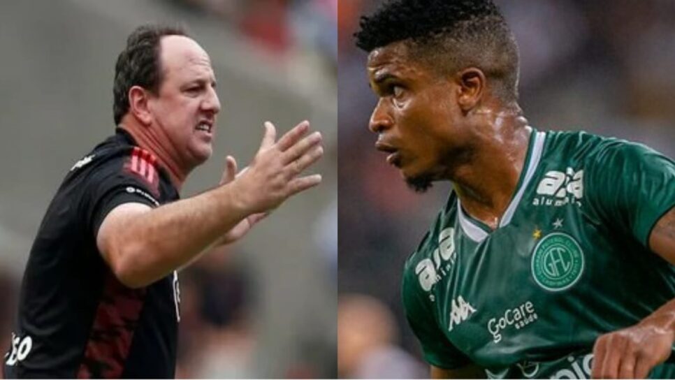 O técnico Rogério Ceni e Jamerson do Guarani