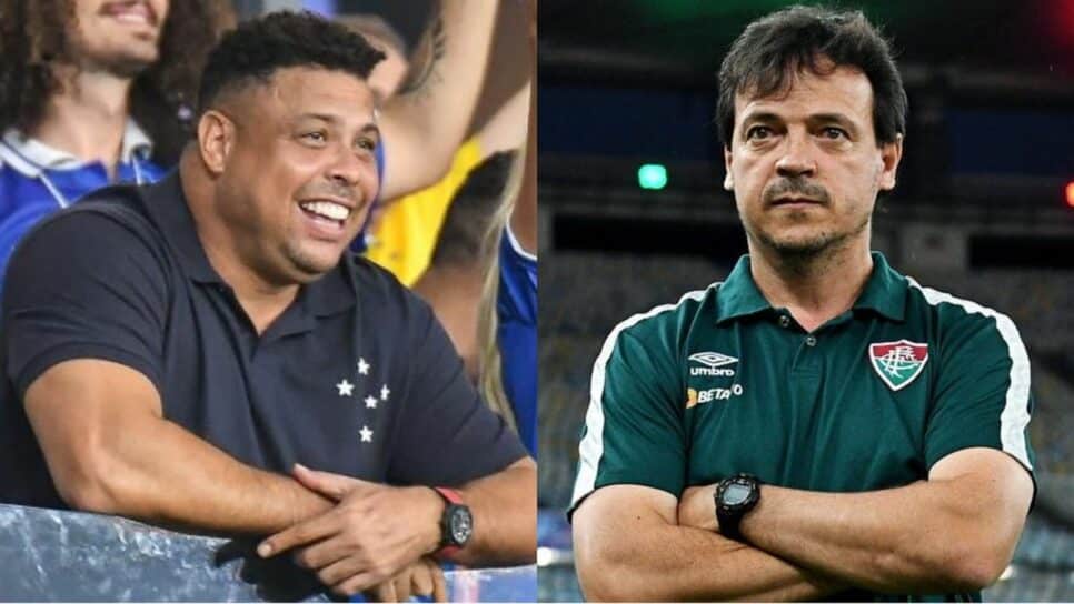 Ronaldo Fenômeno, do Cruzeiro e Fernando Diniz, técnico do Fluminense