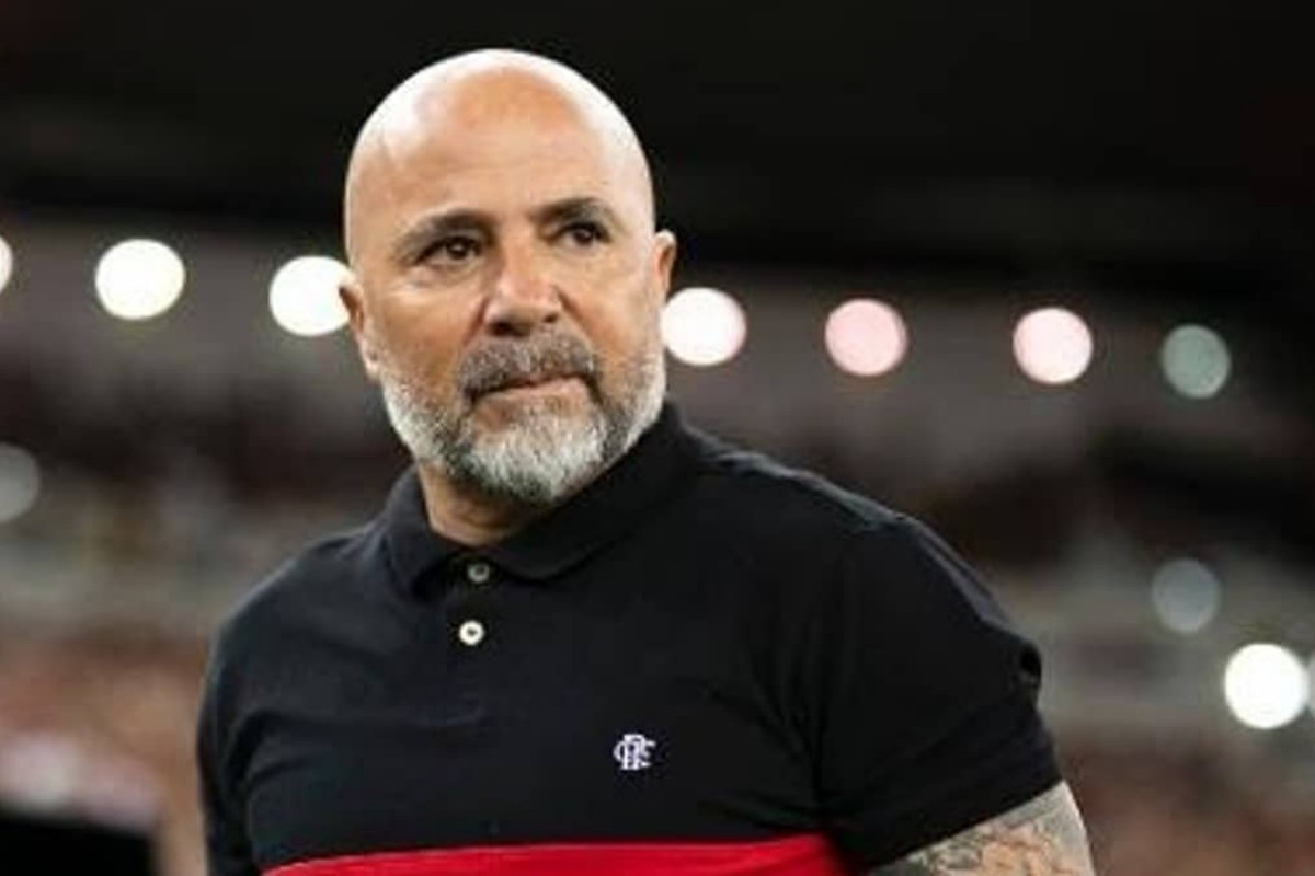 O técnico Sampaoli do Flamengo