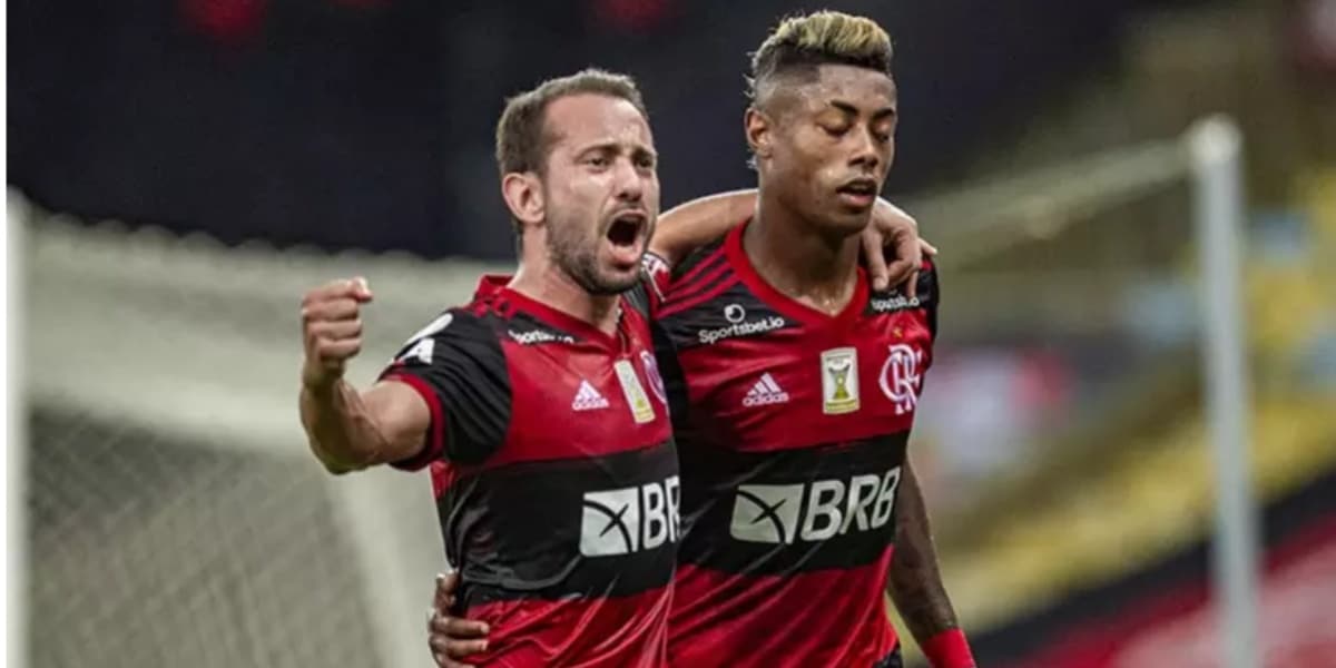 Ewerton Ribeiro e Bruno Henrique no Flamengo (Imagem Reprodução Internet)