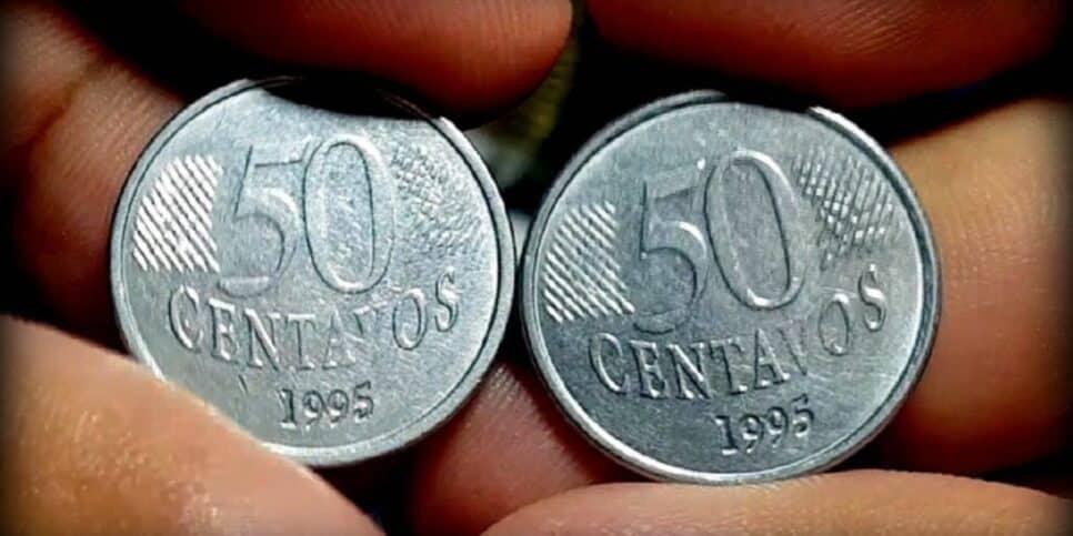 Moeda Cinquenta centavos moedas de R$0,50 podem valer uma fortuna (Imagem Reprodução Internet)