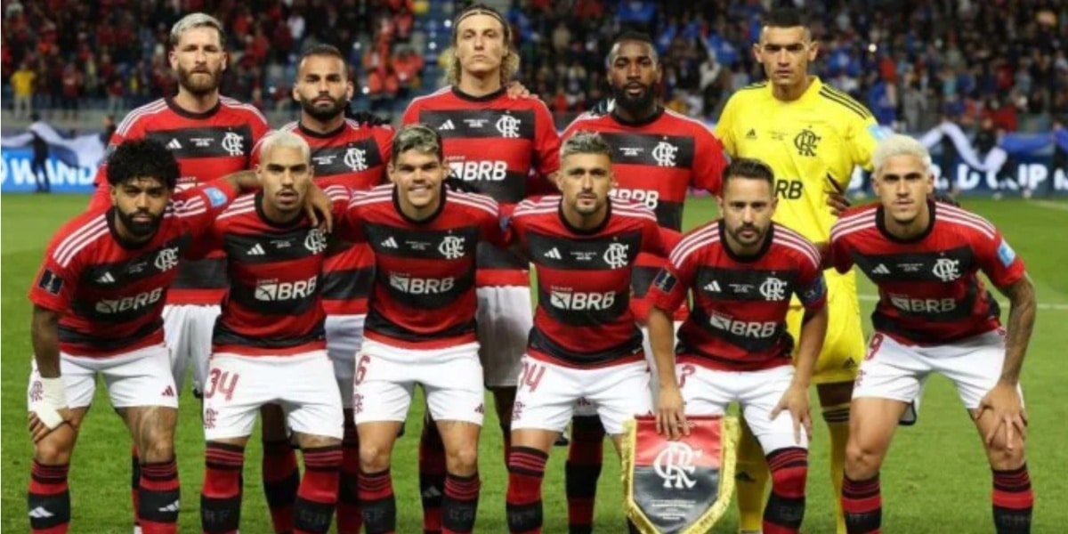 Time do Flamengo 2023 (Imagem Reprodução Fadel Senna/AFP)