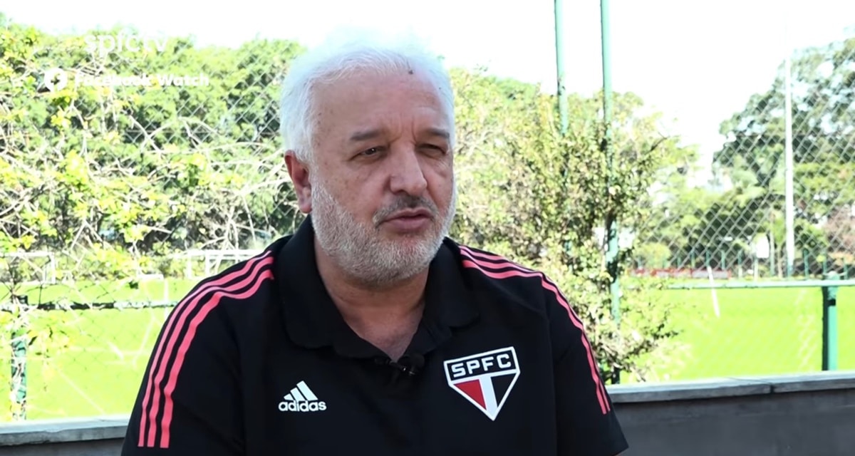 Carlos Belmonte, diretor de futebol do Tricolor paulista (Foto: Reprodução/ Facebook Watch)