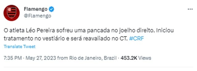 Flamengo publicou nota sobre o que vem acontecendo com camisa 4 (Foto: Reprodução/ Twitter)