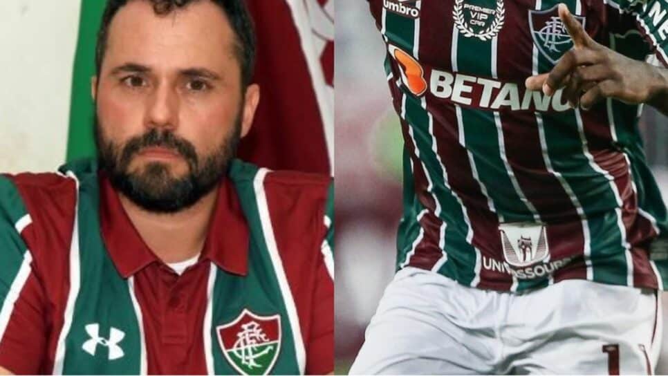 Diniz Mário Bittencourt, presidente do Fluminense, e astro que vendeu (Fotos: Reprodução/ Fluminense FC/ Montagem)