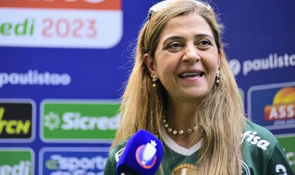 A presidente do Palmeiras, Leila Pereira