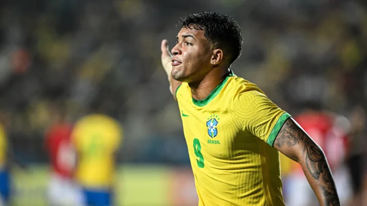 Marcos Leonardo marcou dois gols pela Seleção Brasileira Sub-20 (Foto: Reprodução/ Instagram)