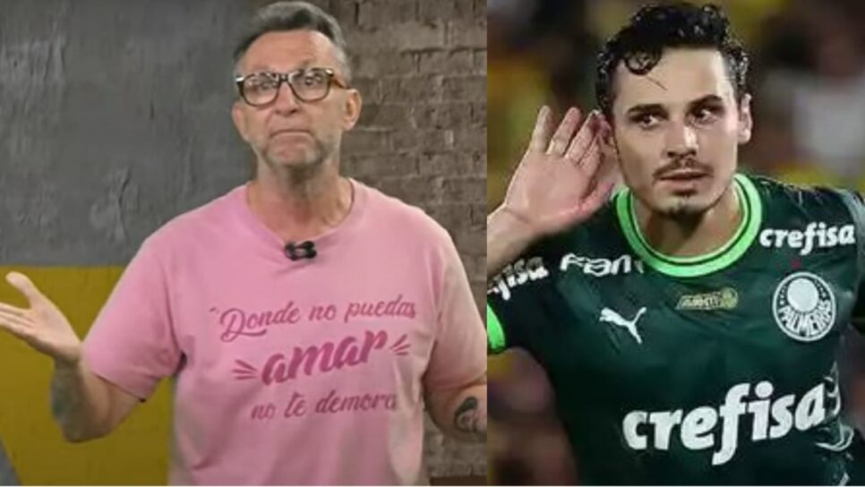 Neto se rende ao Palmeiras; Raphael Veiga comemorando gol