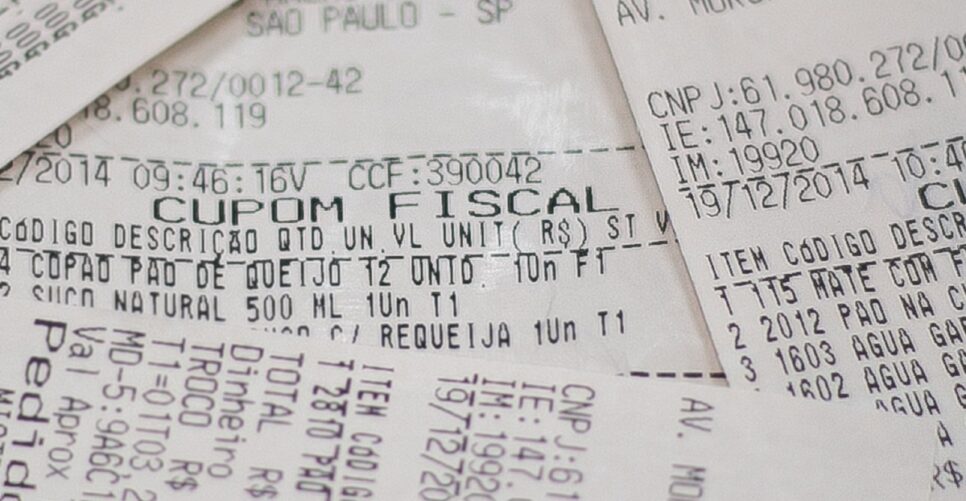 Cupons de notas fiscais (Foto: Reprodução/ Internet)