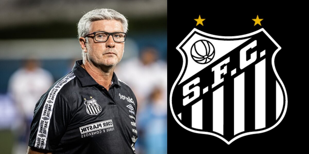 Odair Hellmann é técnico do Santos (Foto: Reprodução / Internet/ Montagem)