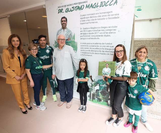 Palmeiras batizou Núcleo de Saúde com nome de Gustavo Magliocca (Foto: Cesar Greco/Palmeiras)