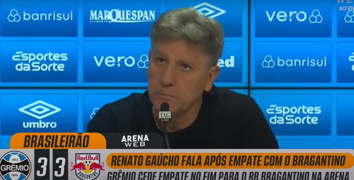 Renato Gaúcho mandou a real sobre situação no Grêmio e cobrou reforços na cara dura da dirigência