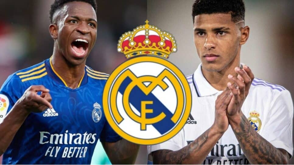Vini Jr. e Vinicius Tobias, são jogadores brasileiros com futuro incerto no Real Madrid (Fotos: Reprodução/ Getty Images/ Montagem)