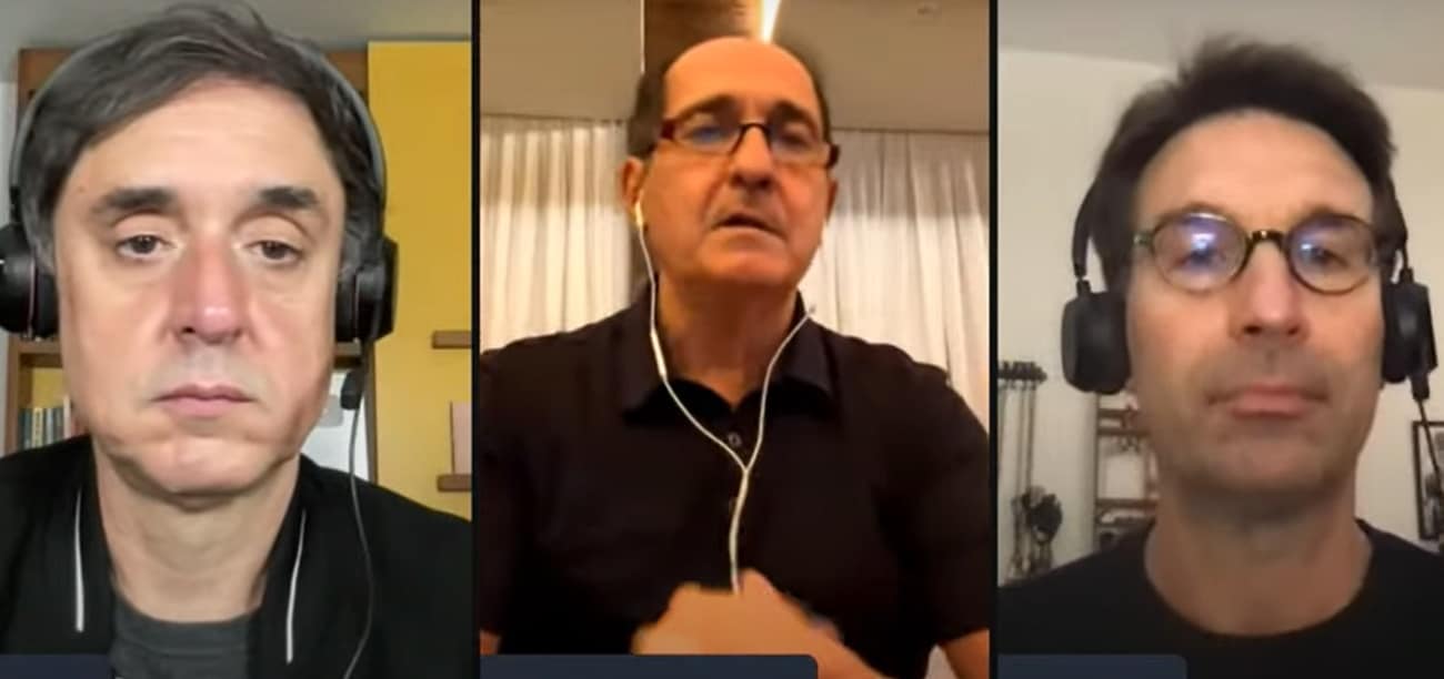 Muricy Ramalho em entrevista reveladora com os jornalistas Arnaldo Ribeiro e Eduardo Tironi (Foto: Reprodução/ Arnaldo e Tironi/ YouTube)