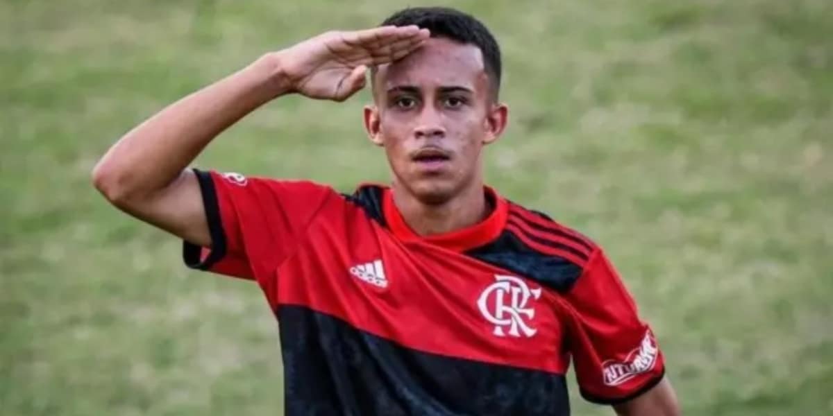 Matheus Gonçalves, jovem jogador do Flamengo (Imagem Reprodução Internet)