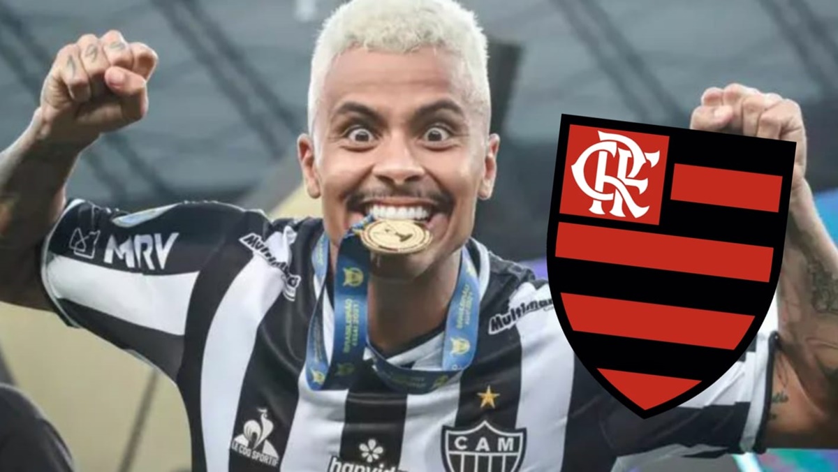 Allan, Campeão do Atlético-MG, está sendo negociado com Flamengo (Foto: Reprodução/ Pedro Souza/ Montagem)