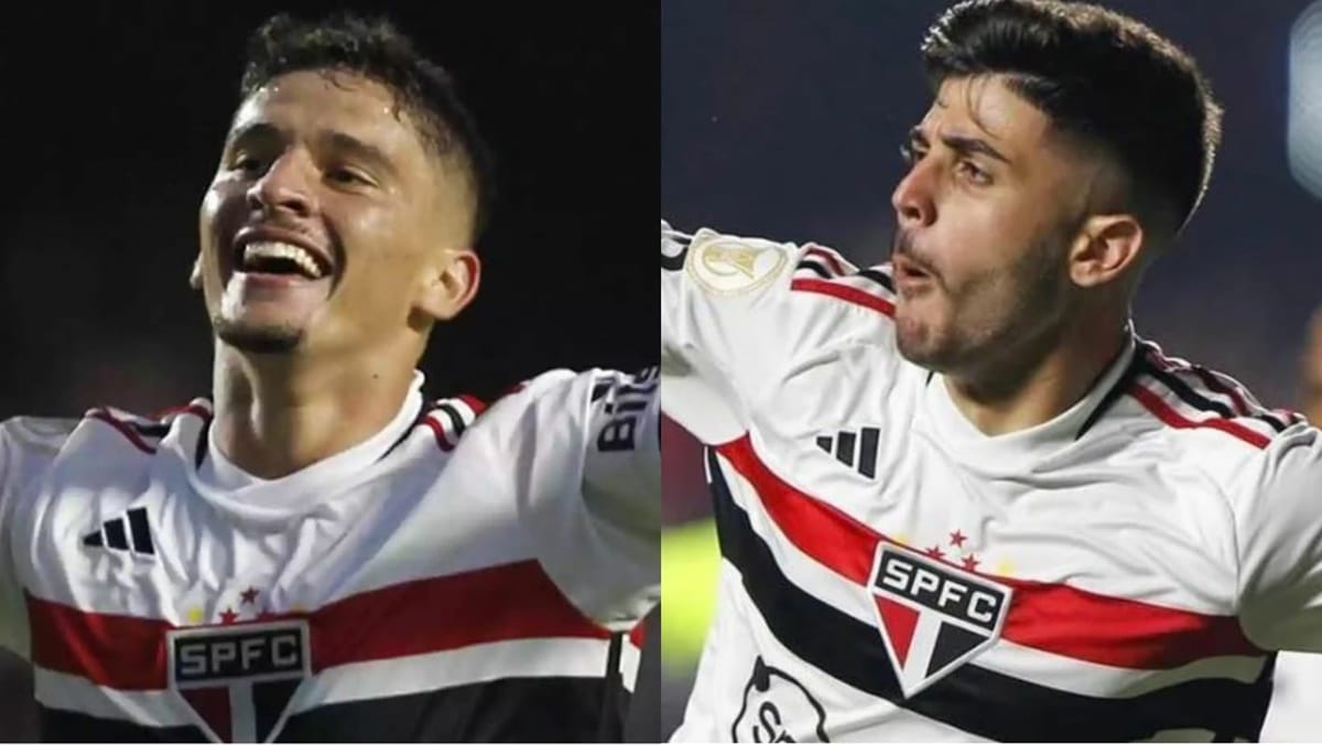 Lucas Beraldo e Pablo Maia (Fotos: Reprodução/ Divulgação/ SPFC/ Montagem)