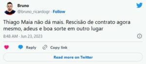 Torcedor detona jogadores do Flamengo (Foto: Reprodução / Twitter)