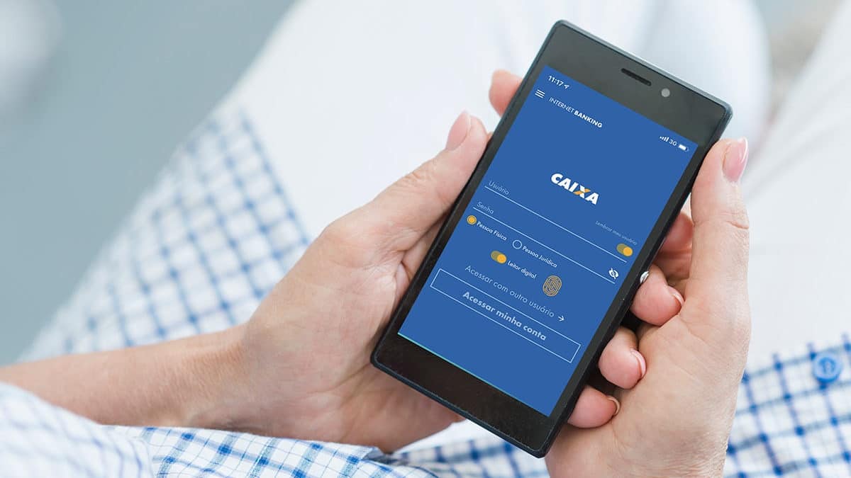 Cliente acessando app da Caixa para renegociação de dívidas (Foto: Reprodução/ Internet)