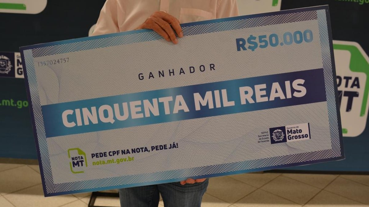 Prêmio de até R$ 50 mil para quem usa modalidade de CPF na nota fiscal (Foto: Reprodução/ Internet)