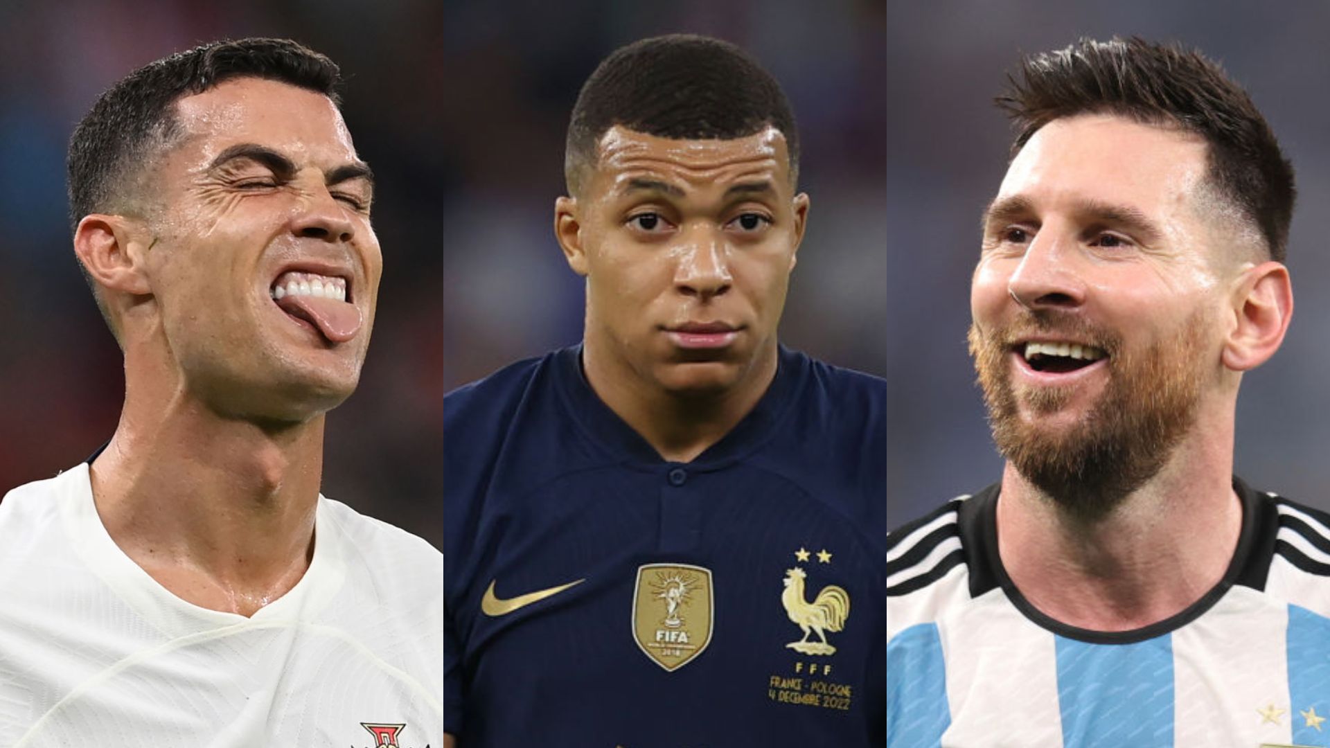 Cristiano Ronaldo, Mbappé e Messi (Foto: Reprodução/ Getty Images/ Montagem)